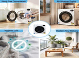 Devanti 6kg Tumble Dryer, Intelligent Touch Screen Clothes Dryer with 4 Drying Modes Stainless Steel TD-D-6KG-WH