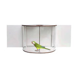 Hezzwei 180&deg Clear View Window Bird Feeder, White V1366-AZ2-W-21450