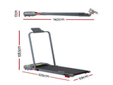 Everfit Treadmill Electric Walking Pad Incline Under Desk 380mm Grey TMILL-380H-INC-GR