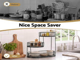 5-Star Chef Fruit Basket Bowl Space Saving Kitchen Food Storage Organiser FB-STEEL-3L-BK