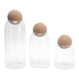 3Set Round Sealed Cans Transparent Storage Box Tea Set Storage Container for Kitchen Home V1294-YM0901-3118210083511