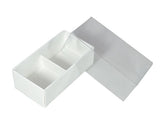 50 Pack of White Card Chocolate Sweet Soap Product Retail Gift Box - 2 Bay Compartments - Clear V382-50CHOC2BAY