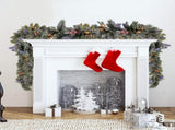 Christabelle 2.7m Christmas Garland Snowy with LED Lights Stamford Spruce Tree Decoration Ornam 112_NATSS274