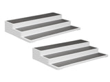2PCS 3 Tier Spice Rack Step Shelf Organizer Stand Kitchen Countertop Holder Supplies V1294-YM0901-3117200170611