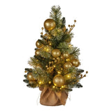 Christabelle 61cm Battery-Operated Christmas Tree Warm Lights LED Table Top Gold 112_SENG2