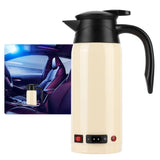 Portable 800ml HighCapacity Electric Heating Kettle with Cigarette Lighter for Car Use 12V24V V1294-YM0901-3113200101511