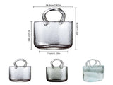 Glass Vase Transparent Hand Basket Living Room Flower Arrangement Creative Bag Fish Tank V1294-YM0512-221122LD04-2