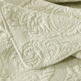 Cotton Rich Lightly Quilted Coverlet Set Royale Cream Queen V442-STT-COVERLET-ROYALE-CREAM-QS