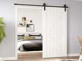 2m Heavy Duty Sliding Barn Single Door Hardware Kit Damper Track Rail Roller System V324-CS-BARNRAIL200