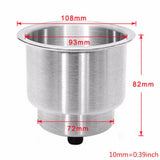 4PCS Stainless Drink Cup Holder Insert for Boat/Car/Truck RV/Camper/Yacht/Sofa V201-FCA0452007AU