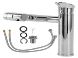 Universal Basin Faucet with Hose Metal Single Hole Sink Tap for Kitchen Bathroom G1/2 Thread V1294-YM0716-3112220047011