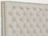 Bed Head Queen Size French Provincial Headboard Upholsterd Fabric Beige V43-BED-SENQBEG