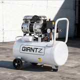 Giantz 30L Air Compressor Quiet 0.75HP Oil-Free Portable Tyre Inflator 40L/Min AC-30L-N-XL-WHT