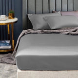 Ramesses 1500TC Elite Egyptian Cotton Sateen Fitted Sheet Combo Set Grey Double V442-KIT-FITTEDSS-1500TCEGYPTIANC-GREY-DS