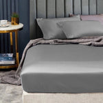 Ramesses 1500TC Elite Egyptian Cotton Sateen Fitted Sheet Combo Set Grey Single V442-KIT-FITTEDSS-1500TCEGYPTIANC-GREY-SB