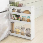 Slimline Rolling Storage Shelf, White V178-64584