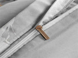 Light Grey Palermo Leaf Quilt / Doona / Duvet Cover set V745-AQ082015K3