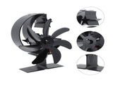 Heat Powered Stove Fan 7 Blade Moon Model Silent Operation Circulating Warm Air Highly Efficient Log V1294-YM0706-3114230120111
