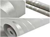 Clearance! Room Decor Silver 3D Non-Woven Wave Stripe Embossedpaper Rolls Living Room Decor 10M V1370-AZ4-17373