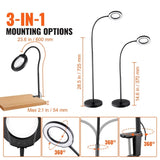 VEVOR 5X Floor Magnifying Glass with Light and Stand Flexible Gooseneck LED V952-YGFDD12WYDZW2Z6FFV9