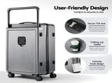 Wanderlite 28" Wide Handle Luggage Suitcase Travel TSA Lock Anthracite Grey LUG-PC-W-28-AG