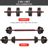 Dumbbells Threaded Dumbbell Handle Bars Extension Bar Set Adjustable Dumbbell Bars For Weight V1369-AZ3-W-15901