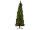 Christabelle 1.8m 6ft Pencil Pine Christmas Tree Pre Lit Multi Function LED Slim Artificial Ind 112_WFLPP6