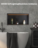 VEVOR Shower Niche 33.0x63.5x10.2 cm Recessed Shelf W/ LED Strip Stainless Steel V952-BXGLYBKHS1C1RHCKZ001V7