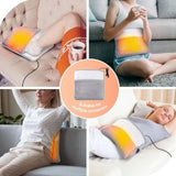USB Heated Hand Warmer Bag & Foot Warmer Pad Combo Set Electric Plush Heating Cushion for Home, V888-ELOSUNG54380
