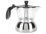 6 Cups Stainless Steel Coffee Pot Italian Octagonal Household Brewing Coffee Moka Pot V1294-YM0523-3118210295311