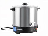 Devanti 16L Wax Melter Candle Making 1500W Melting Pot Furnace Quick Pour Spout Soy Soap WAX-16-16L-SS