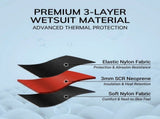 3MM Men's Full Wetsuit 4-Way Stretch, UPF 50, Thermal & Scratch Resistant for Diving & Surfing V1107-153-48063-PUR-M