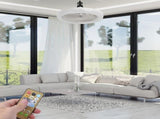Ceiling Fans with Lighting 30W Dimmable Fan Lamp Modern Smart E27 Lamp Head Fan Light for Home V1294-YM0716-10350987
