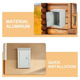 Weatherproof Outdoor Electrical Meter Box Grey Metal for Home Quick Installation V1370-AZ4-12012