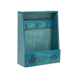 Wooden Key Holder Wall Mounted Storage Box with 3 Key Hooks Home Decor for Entryway Hallway Kitchen V1294-YM0901-10134246
