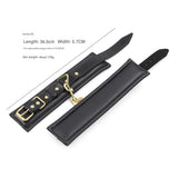 Premium PU Leather Adjustable Padded Collar, Handcuffs & Ankle Cuffs Set with Leash/Connectors V888-ELOSUNG29413