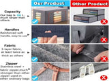 CARLA HOME 3 pack Large Clothes Storage Bins with Lids for Clothing, Bedding, Blankets, Toys V178-36307