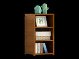 Bamboo Adjustable 3-Shelf Bookcase Display Storage Rack Stand for Living Room, Bedroom, Office or V63-838201