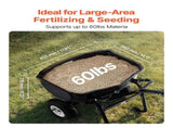 Walk Behind Spreader, 60LBS Capacity, Push Spreader with Hopper Grate, 0-9.8 ft Spreading Width, 8 V952-TCSBJ60LBSPZF8R6S001V0