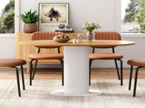 Clara Gather Round Oval Dining Table V264-DNT-415C-NTR-13M