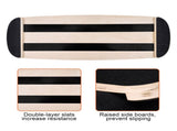 Wooden Balance Board Non-Slip Roller Board Home Fitness Balance Trainer Improves Core Stability for V985-WOBBLEBOARD