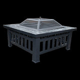 18" Square Metal Fire Pit Outdoor Heater V63-801967