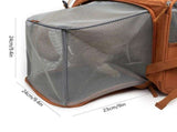 Brown Pet Carrier Backpack - Comfortable and Stylish for Cats and Small Dogs V888-ELOSUNG19178