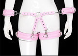 Adjustable PU Leather X-Harness Restraint Set with Cuffs - Playful Bondage Accessory V888-ELOSUNG29425