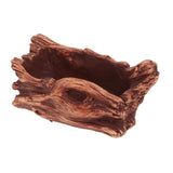 Retro Cement Flowerpot in Tree Stump Design for Plants and Flowers, Outdoor Indoor Planter V1369-AZ3-W-18378