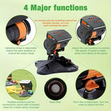 1 garden sprinkler with 16 nozzles, 180&deg rotating adjustable head, automatic irrigation system, wide V1102-M-SHOE-32531-GRAY-13A24113