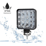 10PCS 80W CREE FLOOD LED Work Lights 12V Boat Camping Square 4inch Bar V201-HBZ0350YL8-10AU