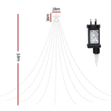 Jingle Jollys 3.8M Christmas Lights Waterfall String Light 340 LED XMAS-MOT-TREE-35-RGB