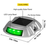 8-Pack Solar Driveway Light LED Road Markers Green for Garden Pathway V952-TYNDD8JTGN0000001V0