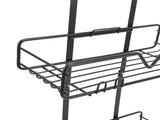 Hanging Organizer Frosted Black Minimalist Modern Multi Layer High Carbon Steel Over Head V1294-YM0901-3112250017311